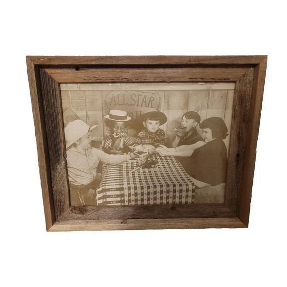 Little Rascals Print with Barn Wood Frame - 16.75" x 14" - Picture 1 of 9